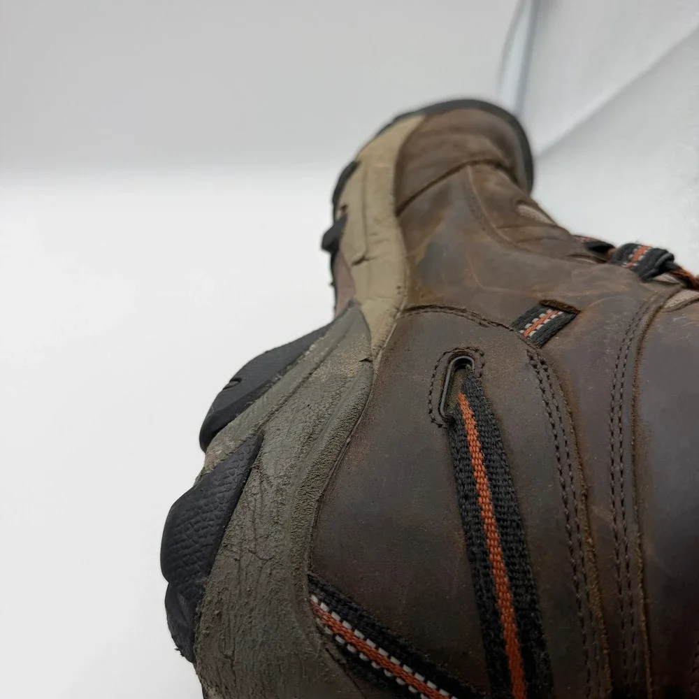 KEEN Hiking Boots Mens 10 Brown Waterproof Leather Trail Shoes ASTM F2892-11
